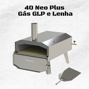 EZ Oven 40 Neo Plus Gás GLP Lenha + Pá de Montagem Inox