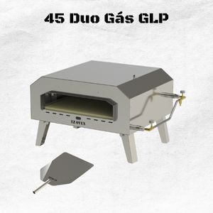 EZ Oven 45 Duo Gás GLP + Pá de Montagem Inox